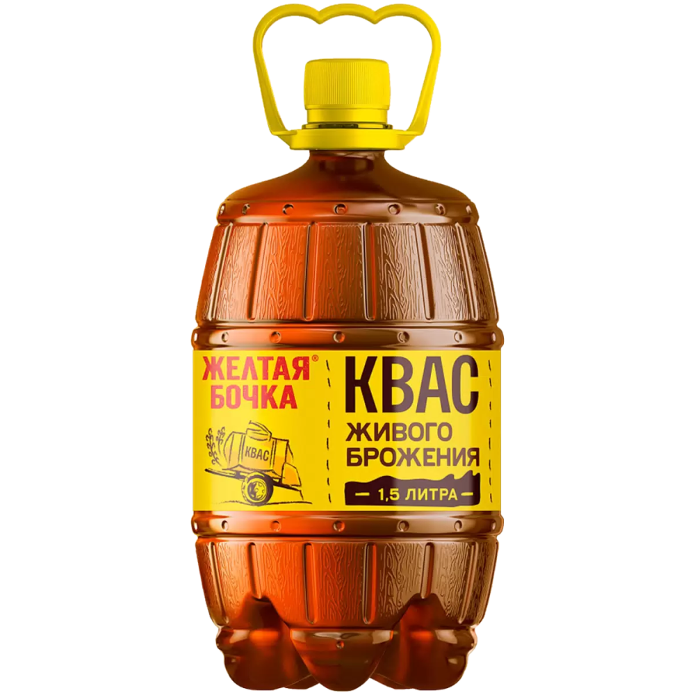 Квас "Желтая бочка" 1.5 л