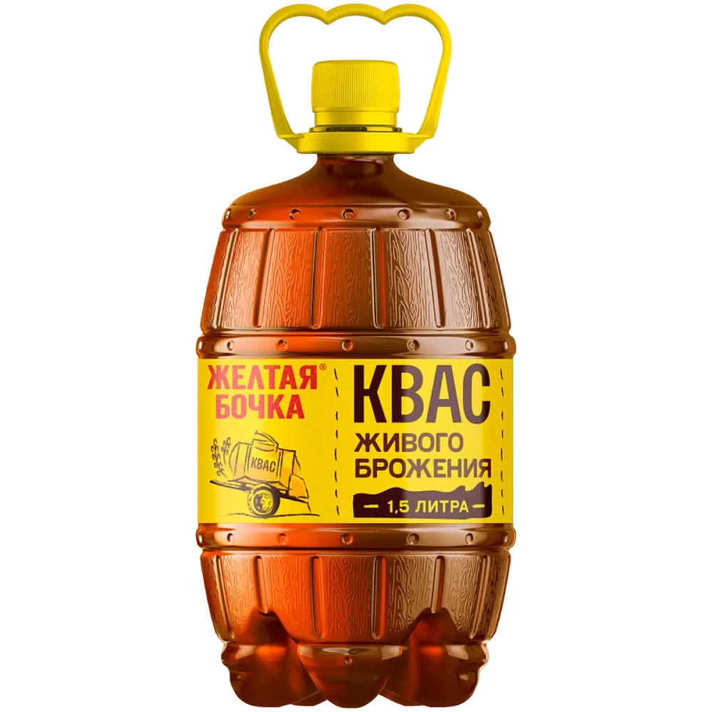 Квас "Желтая бочка" 1.5 л