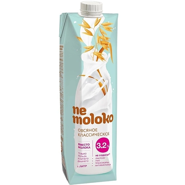 Напиток NE MOLOKO "Овсяный" классический с кальцием и витамином В2 1 л 3,2%