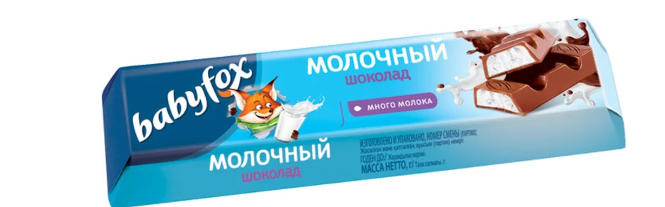 Батончик BABYFOX молочный  с молочной начинкой 45 г