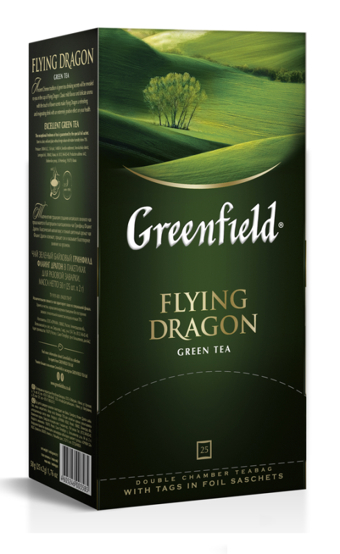 Чай зеленый GREENFIELD Чай зеленый GREENFIELD "Flying Dragon" 25х2г