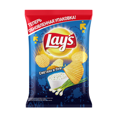 Чипсы LAYS сметана и лук 225 г