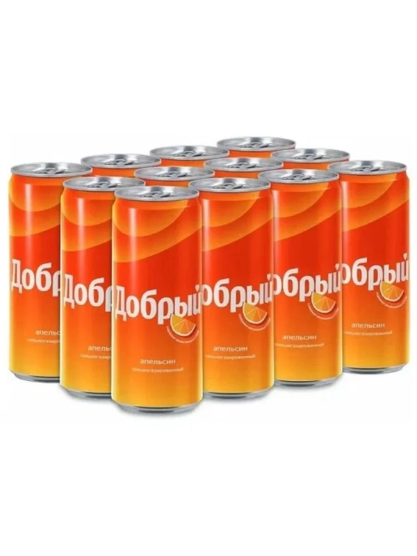 Напиток ДОБРЫЙ "Апельсин с витамином С" сильногазированный 0.25 л