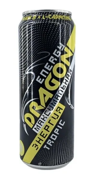 Напиток энергетический ENERGY DRAGON "Tropic" желтый 0,45л ж/б