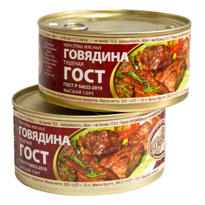 Говядина тушеная ДУБКИ высший сорт 325 г Говядина тушеная ДУБКИ высший сорт 325 г