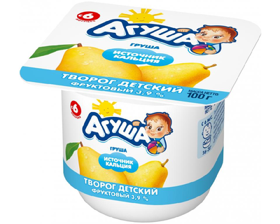Творог АГУША "Детский" груша 100 г 3,9%