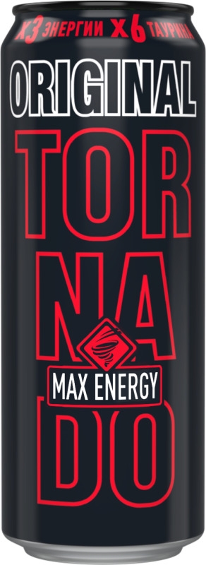 Напиток энергетический TORNADO Max Energy Original 0.45 л