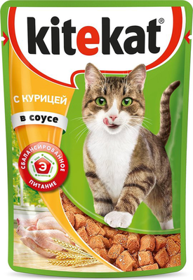 KITEKAT с курицей в соусе 85 г