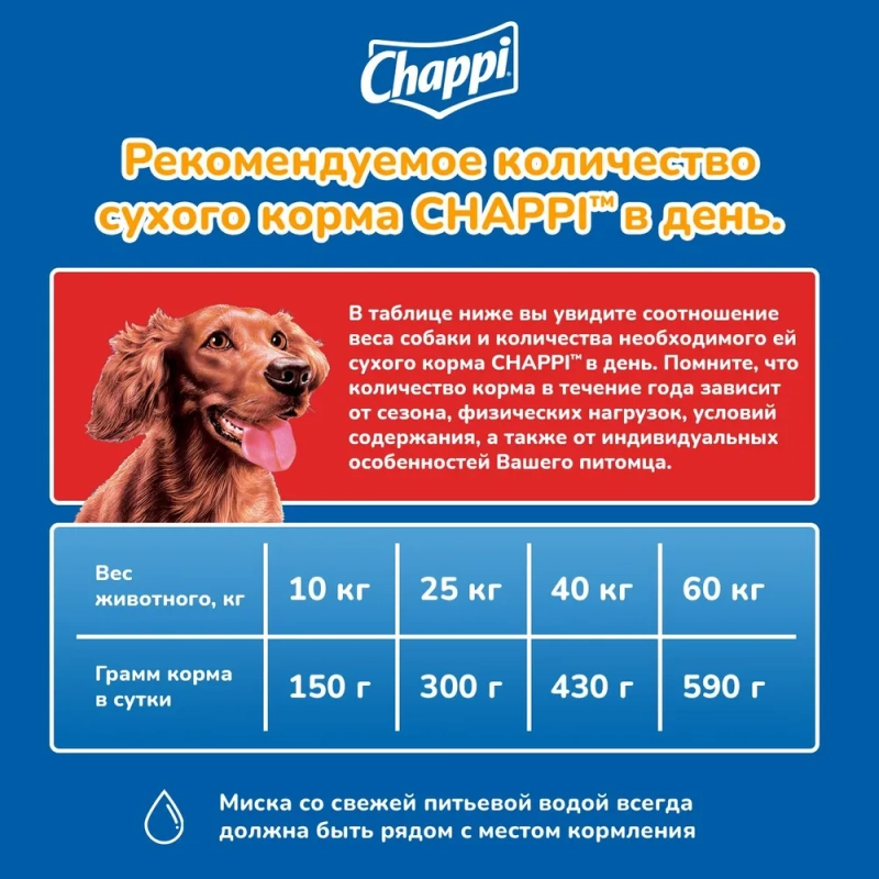 CHAPPI "Сытный мясной обед" по-домашнему с говядиной 600 г