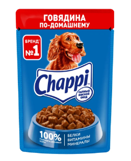 CHAPPI CHAPPI "Сытный мясной обед" говядина по-домашнему 85 г