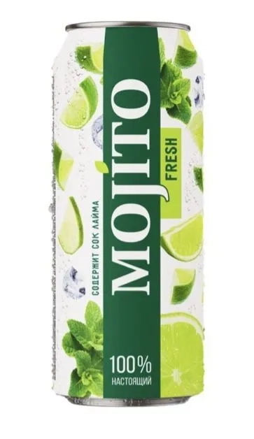 Напиток Мохито Фреш  с соком лайма газированный 0,45л ж/б