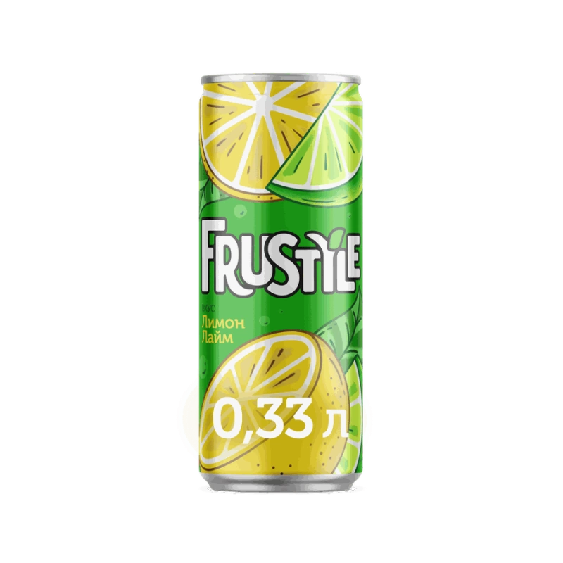Напиток FRUSTYLE "Лимон-Лайм" сильногазированный 0.33 л