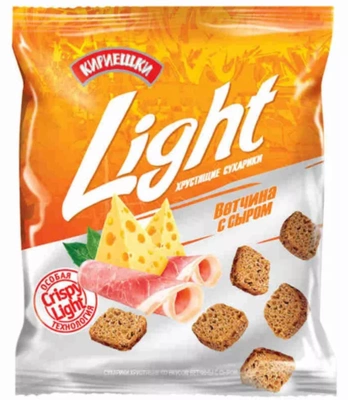 Сухарики КИРИЕШКИ Light пшенично-кукурузные ветчина и сыр 33 г