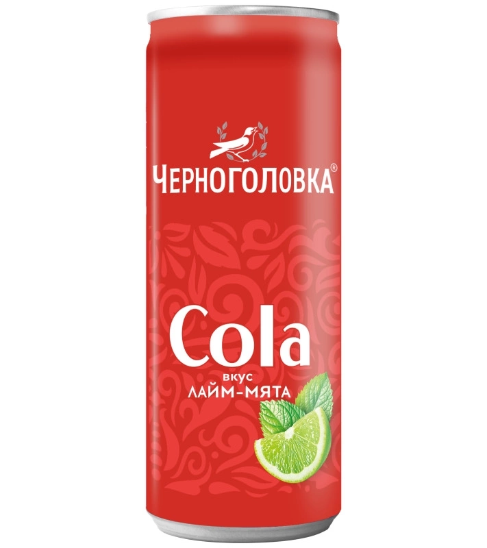 Лимонад ЧЕРНОГОЛОВКА "Кола Лайм-Мята" газированный 330 мл