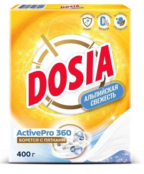 Порошок стиральный DOSIA "Optima Альпийская свежесть" автомат 400 г
