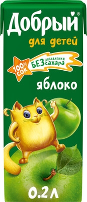 Сок ДОБРЫЙ Сок ДОБРЫЙ "Яблоко" 0,2л