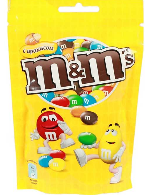 Драже M&M`S с арахисом и молочным шоколадом 145 г