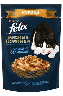 PURINA "Felix" мясные ломтики курица 75 г