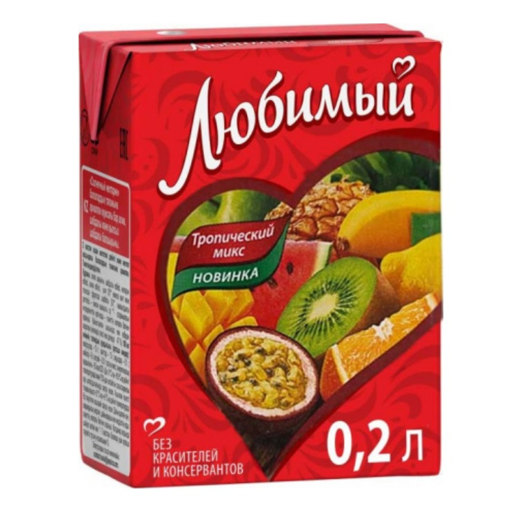Нектар ЛЮБИМЫЙ Нектар ЛЮБИМЫЙ "Тропический микс" 0.2 л