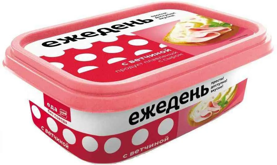 Продукт плавленый с сыром ЕЖЕДЕНЬ "С ветчиной" 180 г