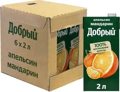 Напиток сокосодержащий ДОБРЫЙ апельсин-мандарин 2 л