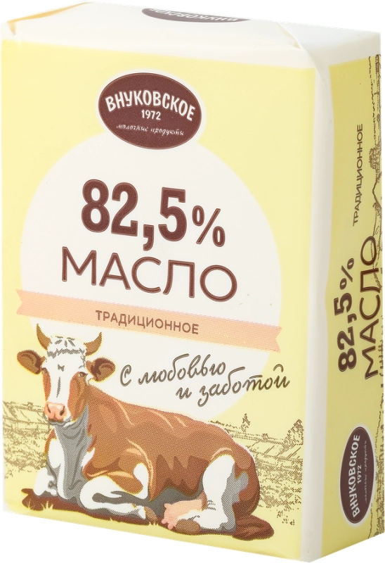Масло сливочное ВНУКОВСКОЕ Масло сливочное ВНУКОВСКОЕ "Традиционное" 180 г 82,5%