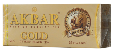 Чай черный AKBAR Чай черный AKBAR "Gold" 25х2г