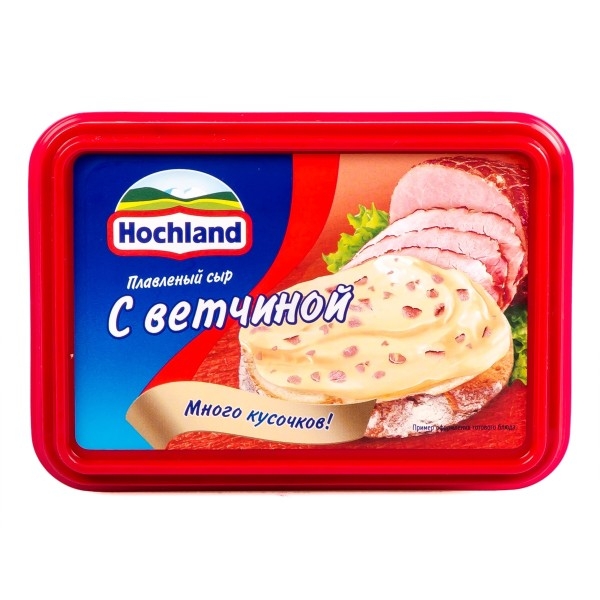 Сыр HOCHLAND плавленый с ветчиной 200 г 55%