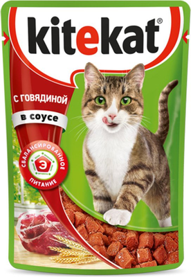 KITEKAT с говядиной в соусе 85 г