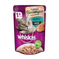 WHISKAS "Рыбная коллекция" лосось в желе 85 г