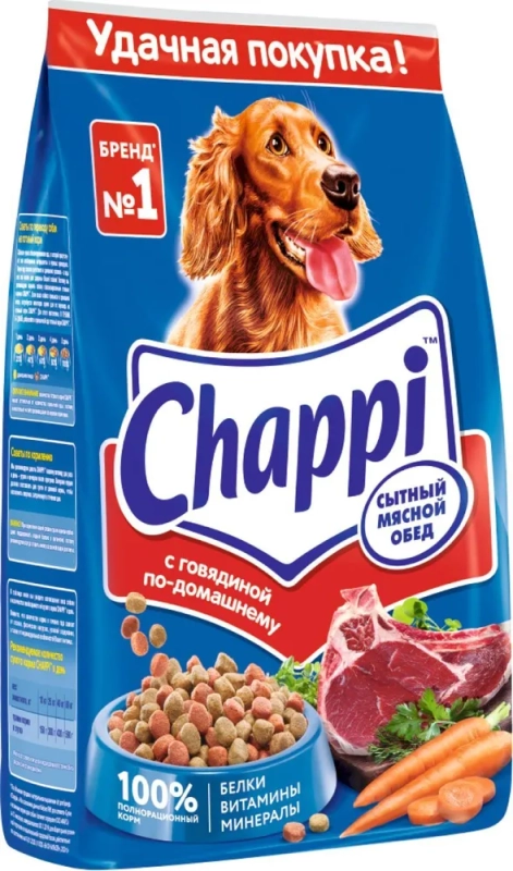 CHAPPI "Сытный мясной обед" по-домашнему с говядиной 2.5 кг