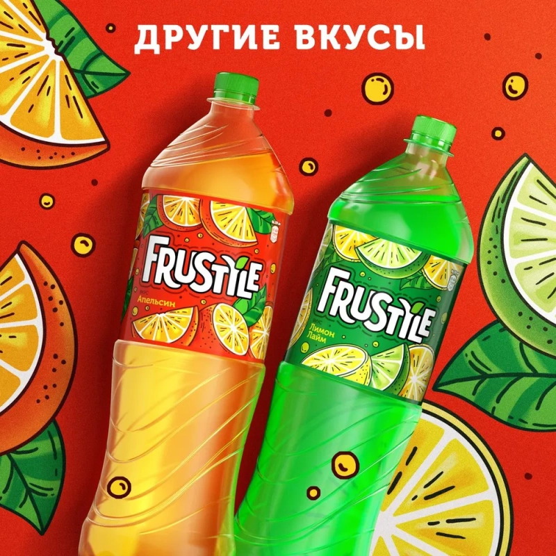 Напиток FRUSTYLE Напиток FRUSTYLE "Лимон-Лайм" сильногазированный 1 л