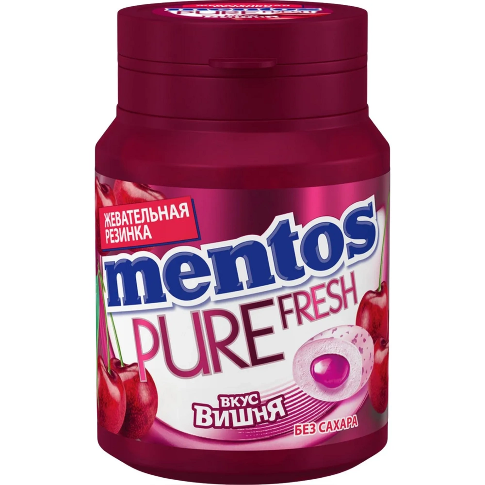 Жевательная резинка MENTOS "Pure Fresh" со вкусом вишни 54 г