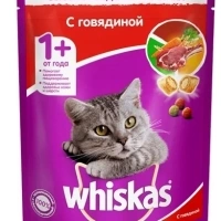 WHISKAS "Аппетитный обед" подушечки с нежным паштетом с говядиной 800 г