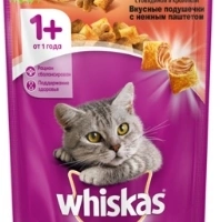 WHISKAS "Аппетитный обед" подушечки с нежным паштетом с говядиной 800 г